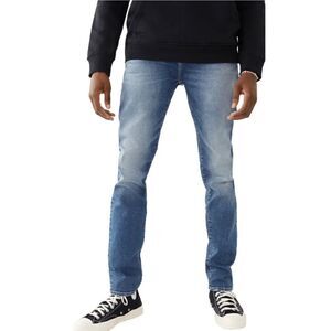 TRUE RELIGION Rocco Skinny Jeans in Beach Scape Medium Wash Size 31 Tall NWT